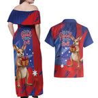 Happy Boxing Day Australia Couples Matching Off Shoulder Maxi Dress and Hawaiian Shirt Let The Good Time Roll!
