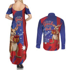 Happy Boxing Day Australia Couples Matching Summer Maxi Dress and Long Sleeve Button Shirt Let The Good Time Roll!