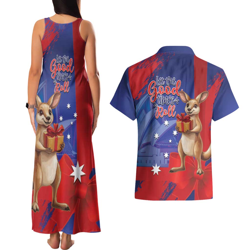 Happy Boxing Day Australia Couples Matching Tank Maxi Dress and Hawaiian Shirt Let The Good Time Roll!