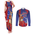 Happy Boxing Day Australia Couples Matching Tank Maxi Dress and Long Sleeve Button Shirt Let The Good Time Roll!