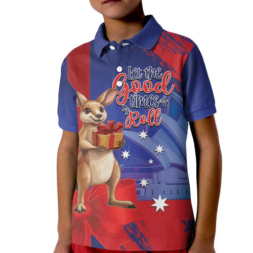 Happy Boxing Day Australia Kid Polo Shirt Let The Good Time Roll!