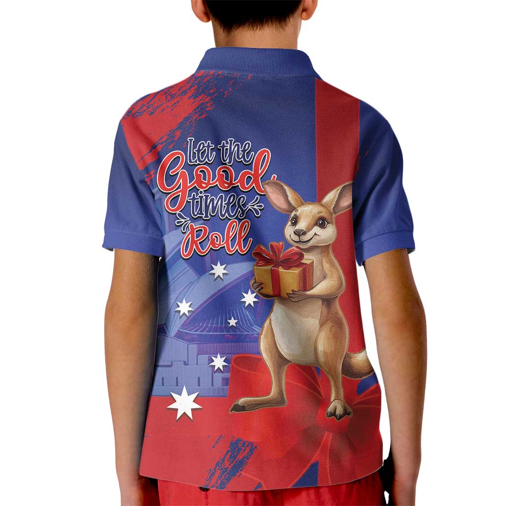 Happy Boxing Day Australia Kid Polo Shirt Let The Good Time Roll!