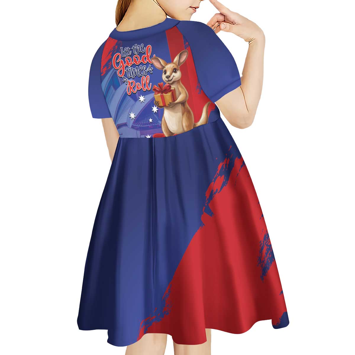 Happy Boxing Day Australia Kid Short Sleeve Dress Let The Good Time Roll!