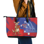 Happy Boxing Day Australia Leather Tote Bag Let The Good Time Roll!