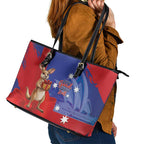 Happy Boxing Day Australia Leather Tote Bag Let The Good Time Roll!