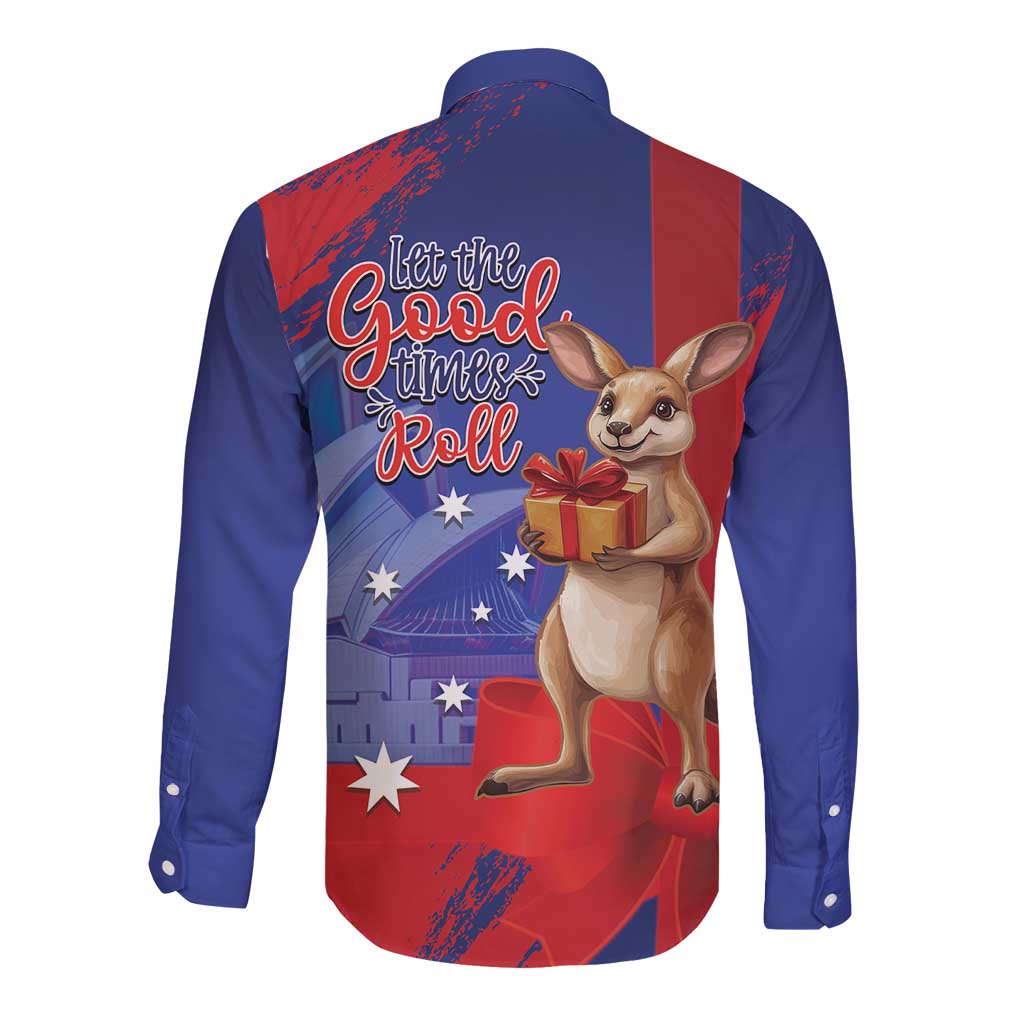 Happy Boxing Day Australia Long Sleeve Button Shirt Let The Good Time Roll!