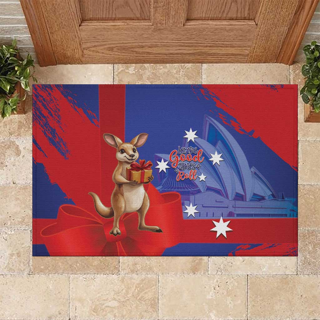 Happy Boxing Day Australia Rubber Doormat Let The Good Time Roll!