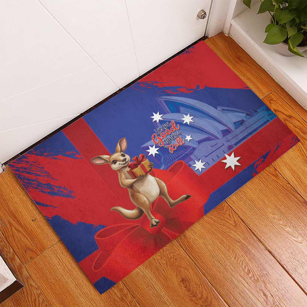 Happy Boxing Day Australia Rubber Doormat Let The Good Time Roll!