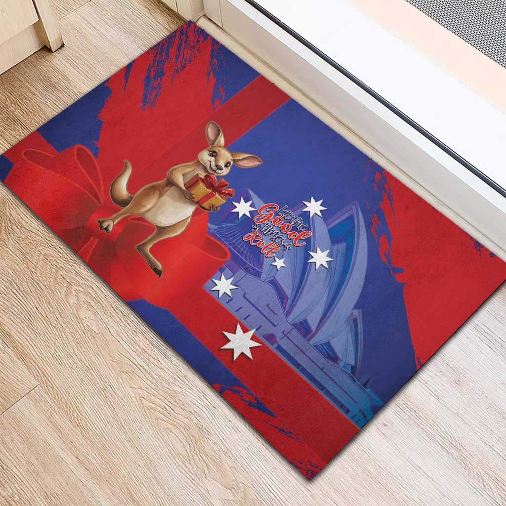 Happy Boxing Day Australia Rubber Doormat Let The Good Time Roll!
