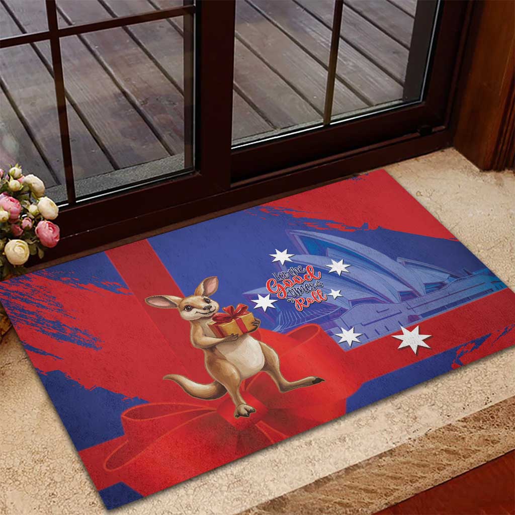 Happy Boxing Day Australia Rubber Doormat Let The Good Time Roll!