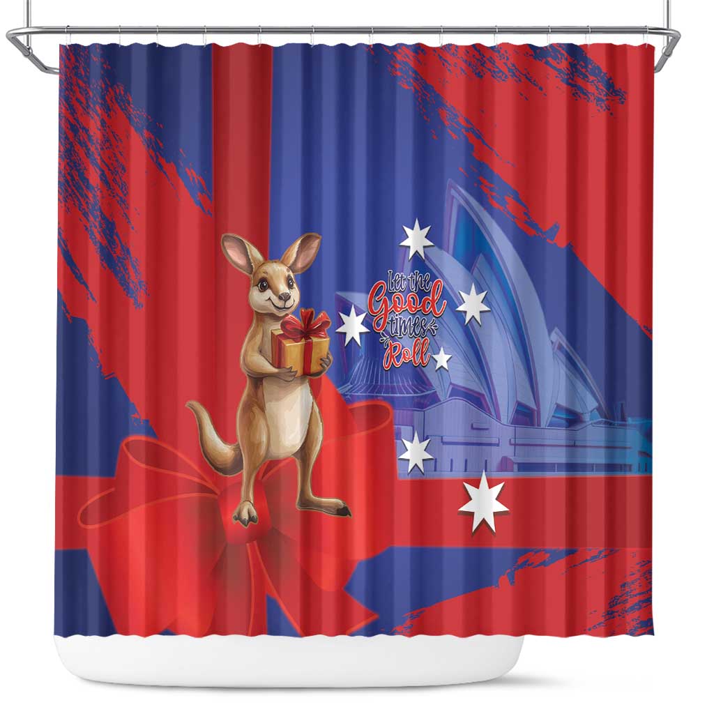 Happy Boxing Day Australia Shower Curtain Let The Good Time Roll!