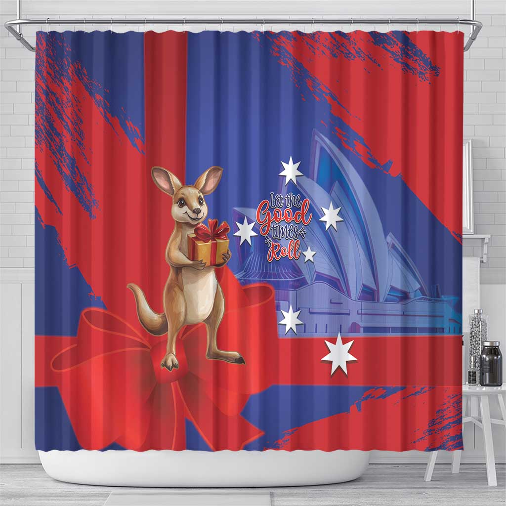 Happy Boxing Day Australia Shower Curtain Let The Good Time Roll!