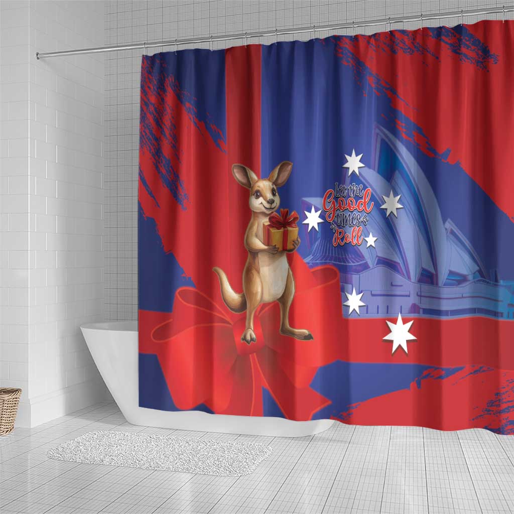 Happy Boxing Day Australia Shower Curtain Let The Good Time Roll!