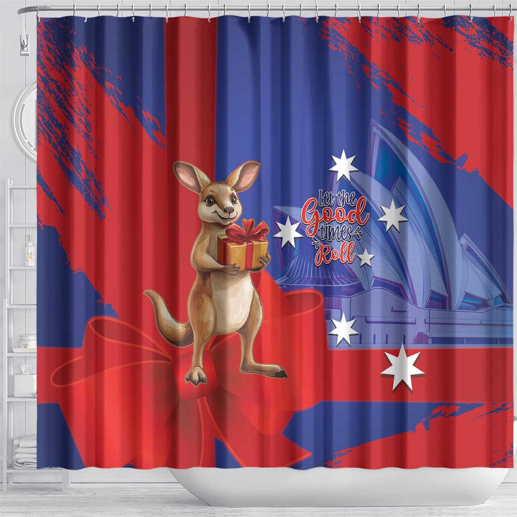 Happy Boxing Day Australia Shower Curtain Let The Good Time Roll!