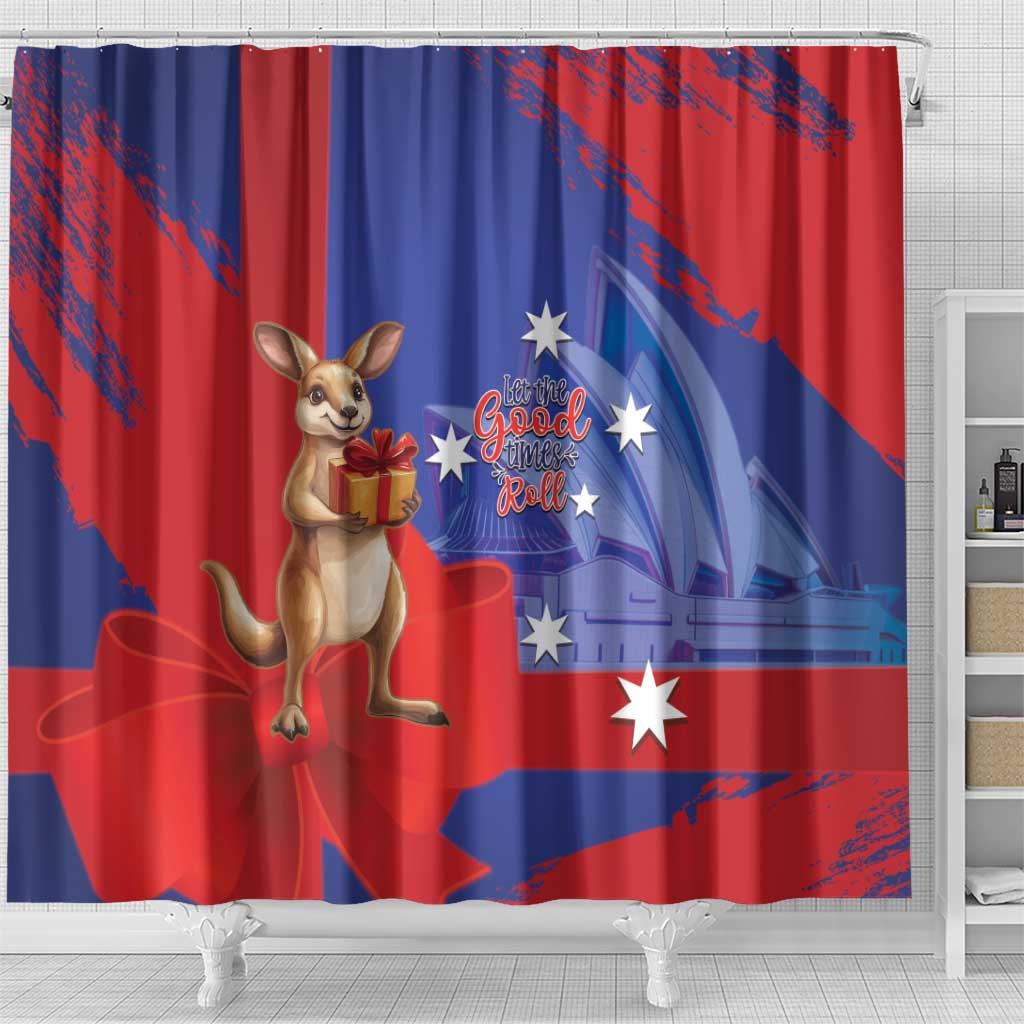 Happy Boxing Day Australia Shower Curtain Let The Good Time Roll!