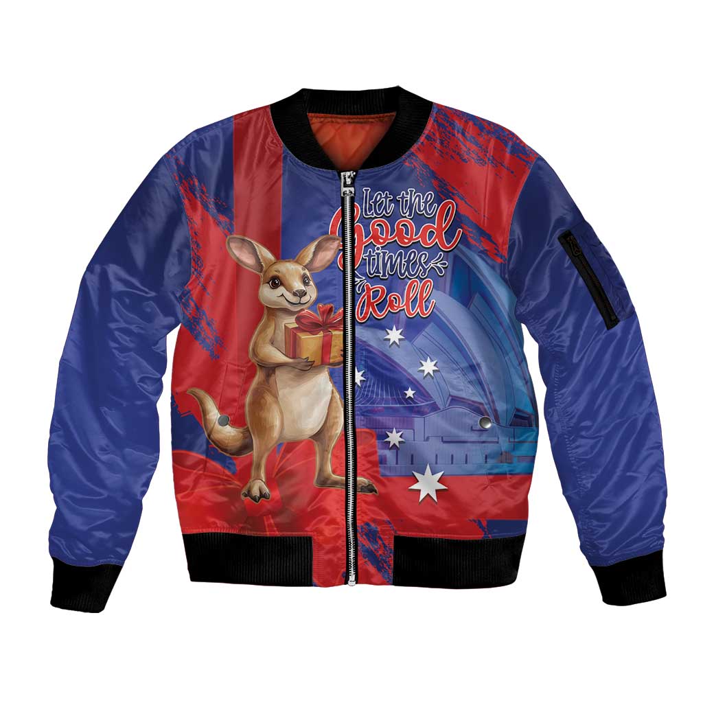 Happy Boxing Day Australia Sleeve Zip Bomber Jacket Let The Good Time Roll!