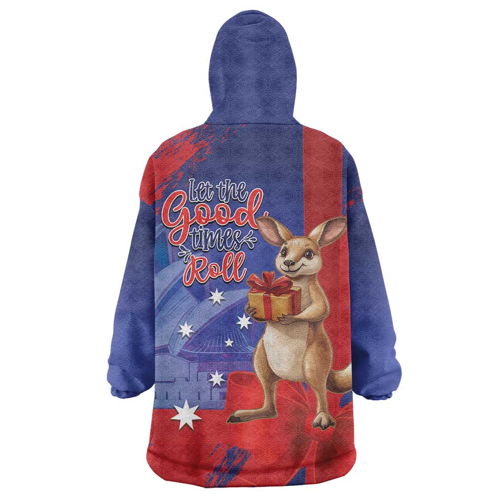 Happy Boxing Day Australia Wearable Blanket Hoodie Let The Good Time Roll!