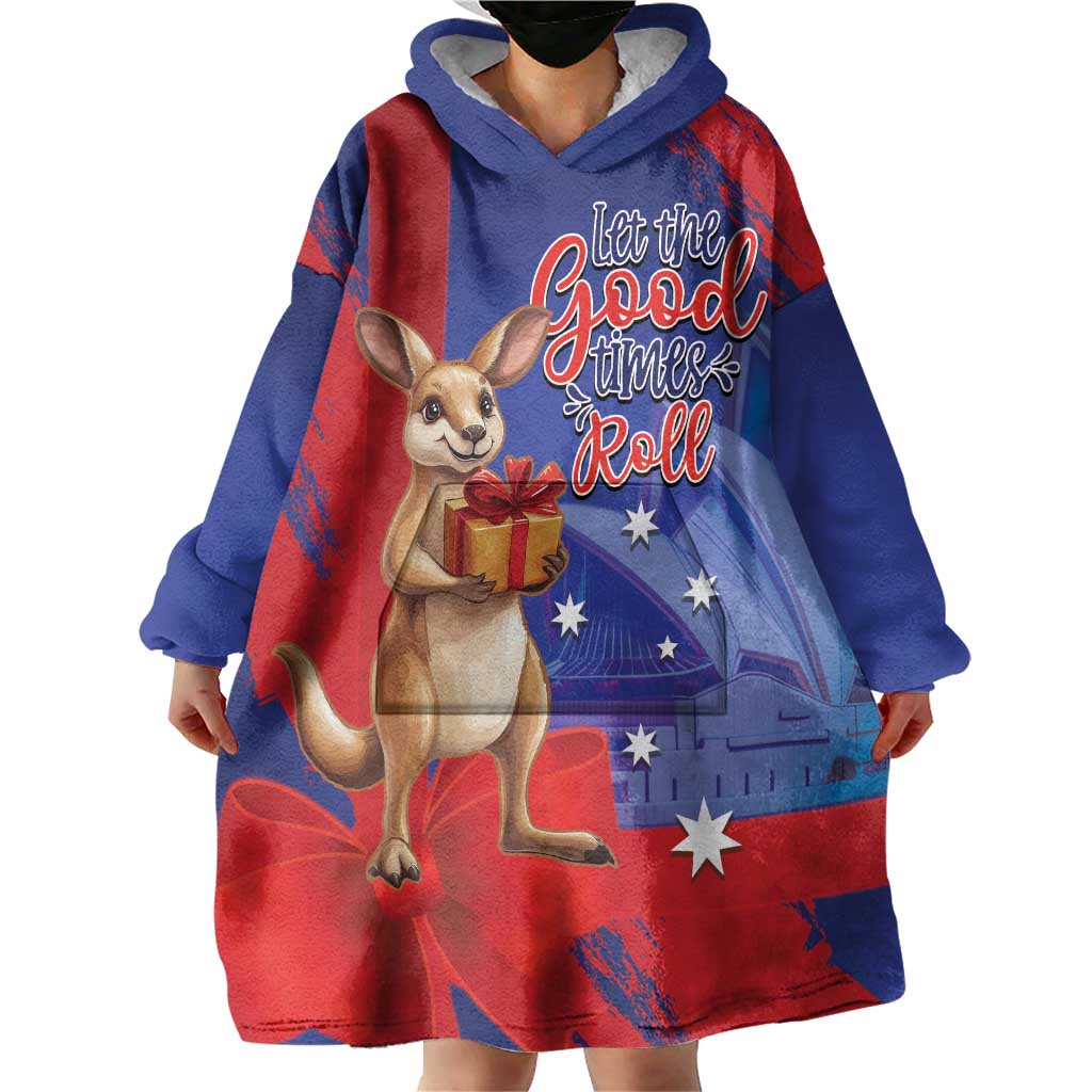Happy Boxing Day Australia Wearable Blanket Hoodie Let The Good Time Roll!