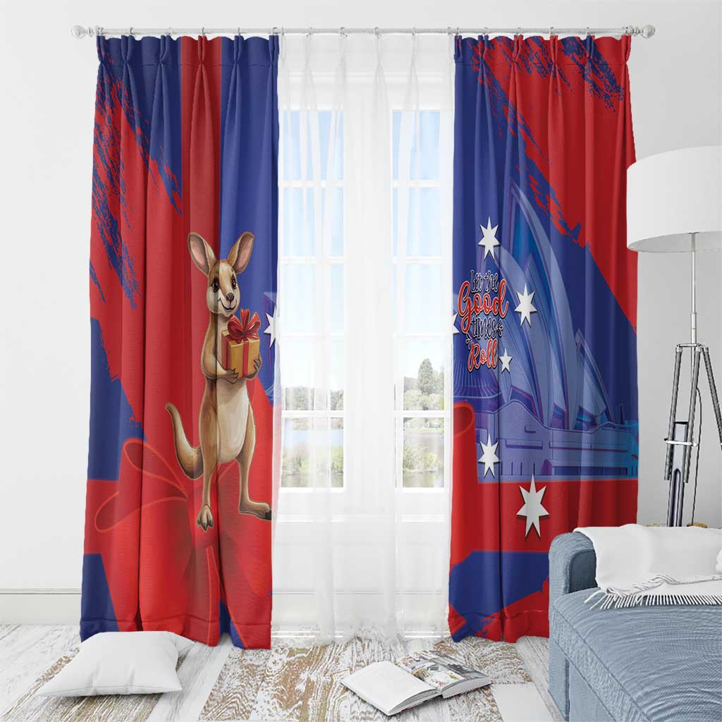 Happy Boxing Day Australia Window Curtain Let The Good Time Roll!