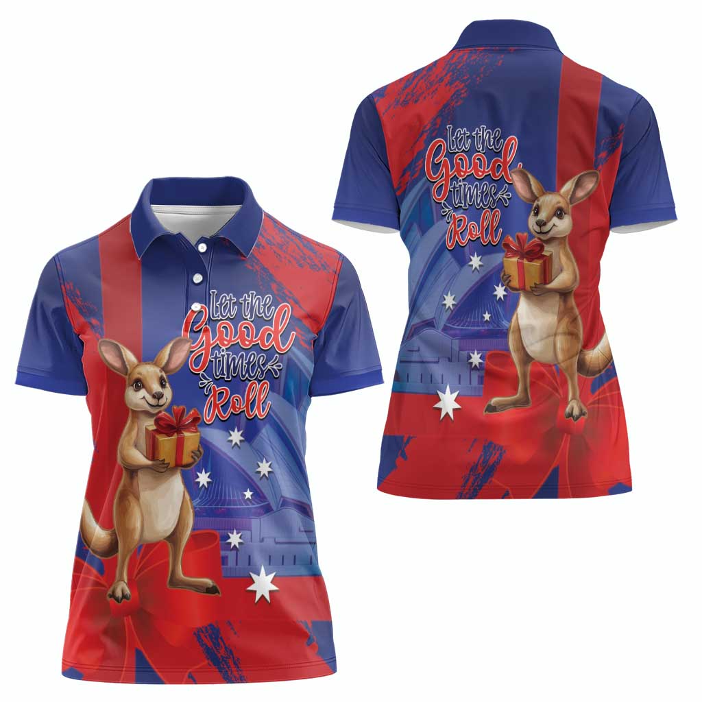 Happy Boxing Day Australia Women Polo Shirt Let The Good Time Roll!