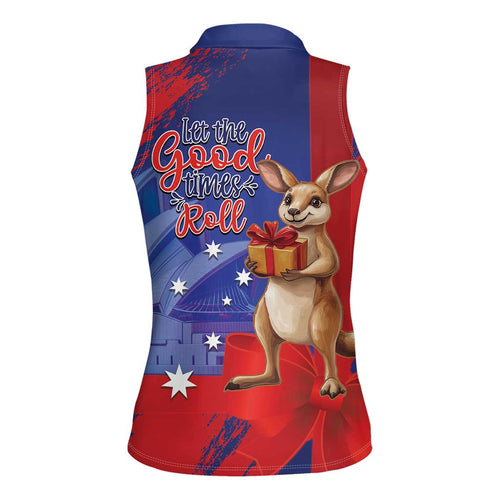 Happy Boxing Day Australia Women Sleeveless Polo Shirt Let The Good Time Roll!