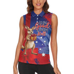 Happy Boxing Day Australia Women Sleeveless Polo Shirt Let The Good Time Roll!