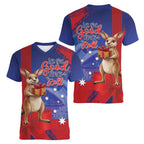 Happy Boxing Day Australia Women V-Neck T-Shirt Let The Good Time Roll!