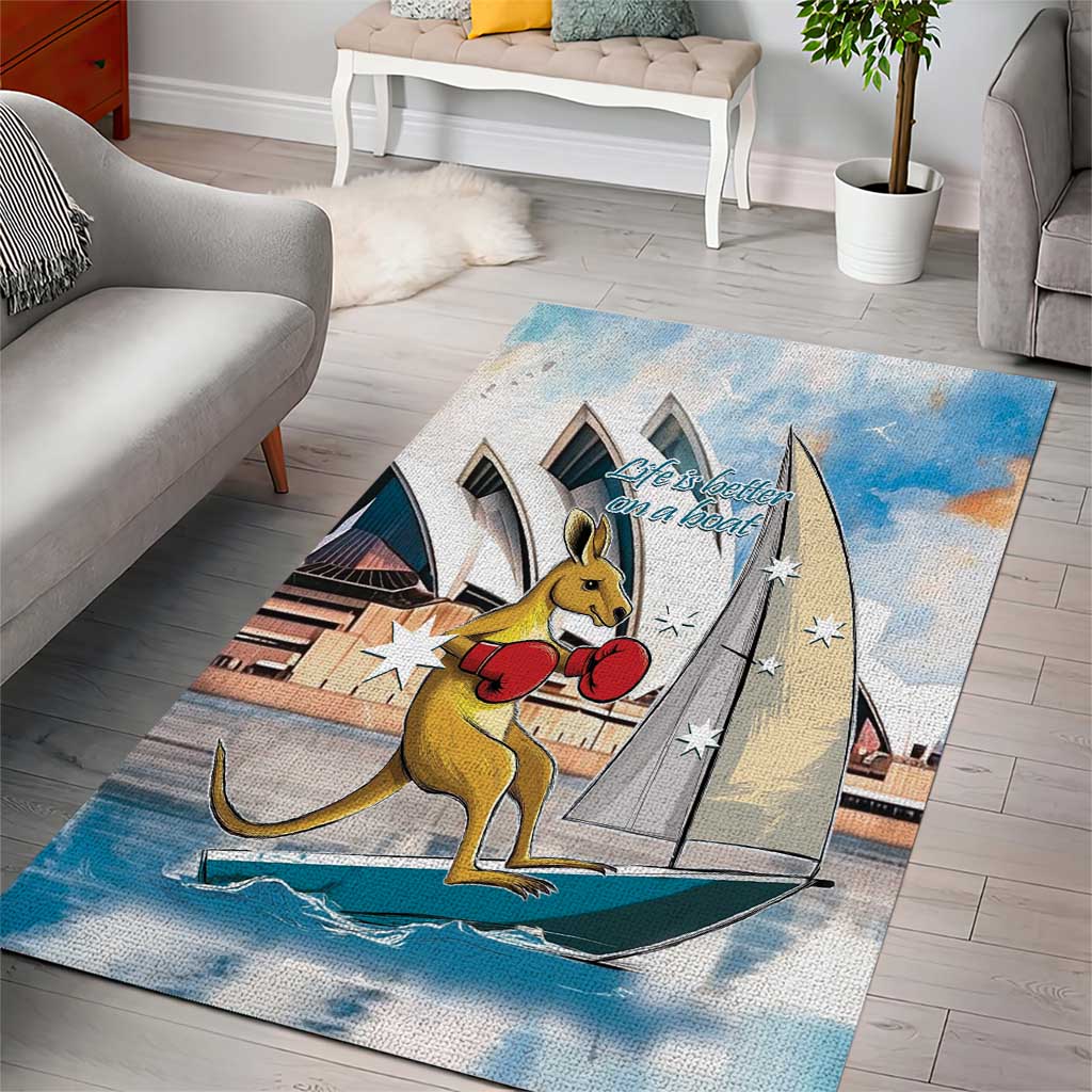 Personalised Australia Sailing Area Rug Life Is Better On A Boat