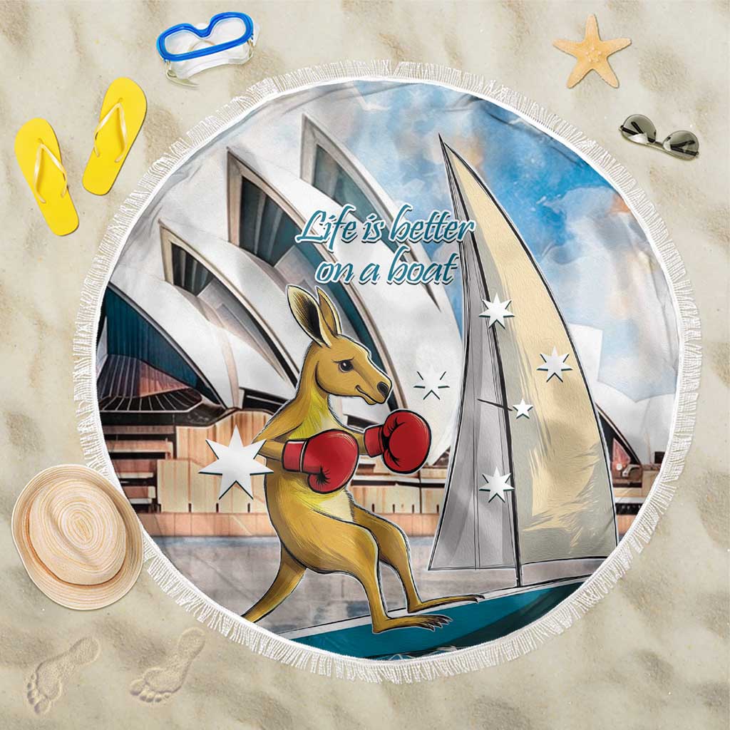 Personalised Australia Sailing Beach Blanket Life Is Better On A Boat