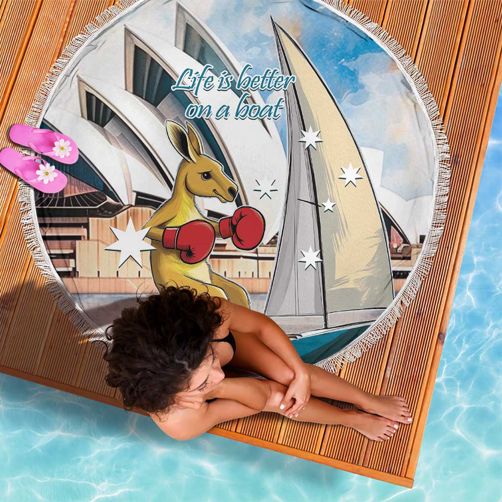 Personalised Australia Sailing Beach Blanket Life Is Better On A Boat