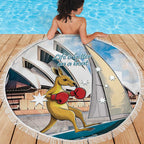Personalised Australia Sailing Beach Blanket Life Is Better On A Boat