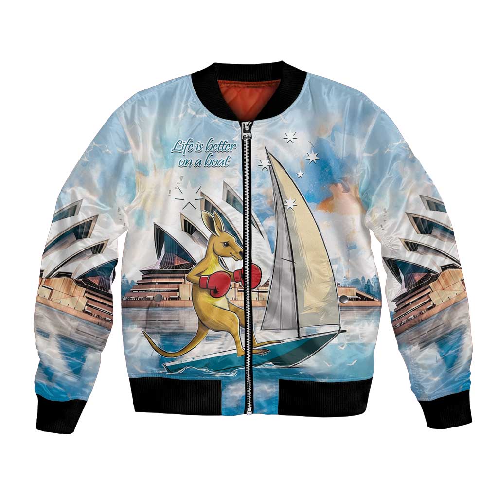 Personalised Australia Sailing Bomber Jacket Life Is Better On A Boat