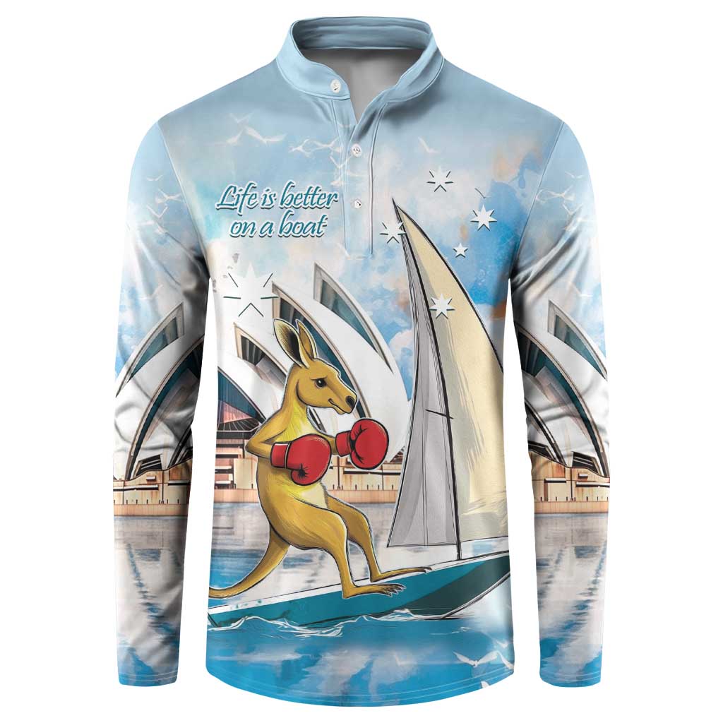Personalised Australia Sailing Button Sweatshirt Life Is Better On A Boat