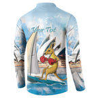Personalised Australia Sailing Button Sweatshirt Life Is Better On A Boat