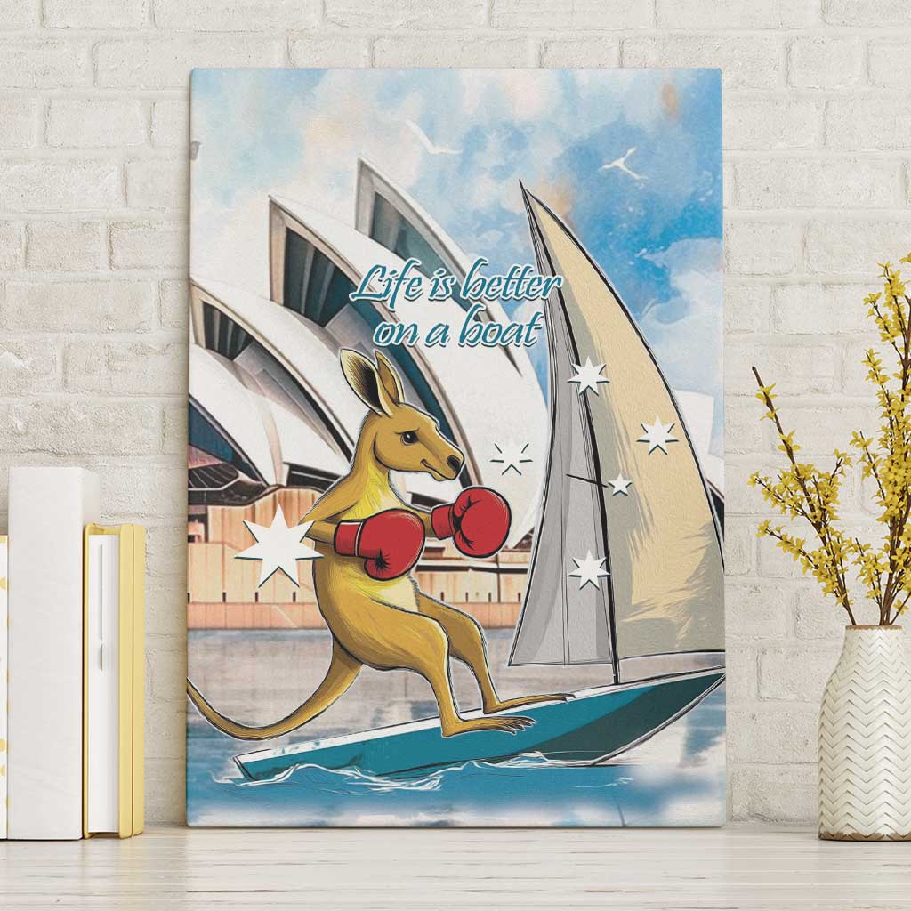 Personalised Australia Sailing Canvas Wall Art Life Is Better On A Boat
