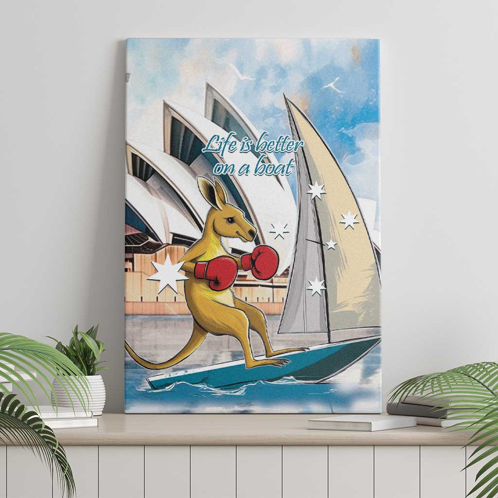 Personalised Australia Sailing Canvas Wall Art Life Is Better On A Boat