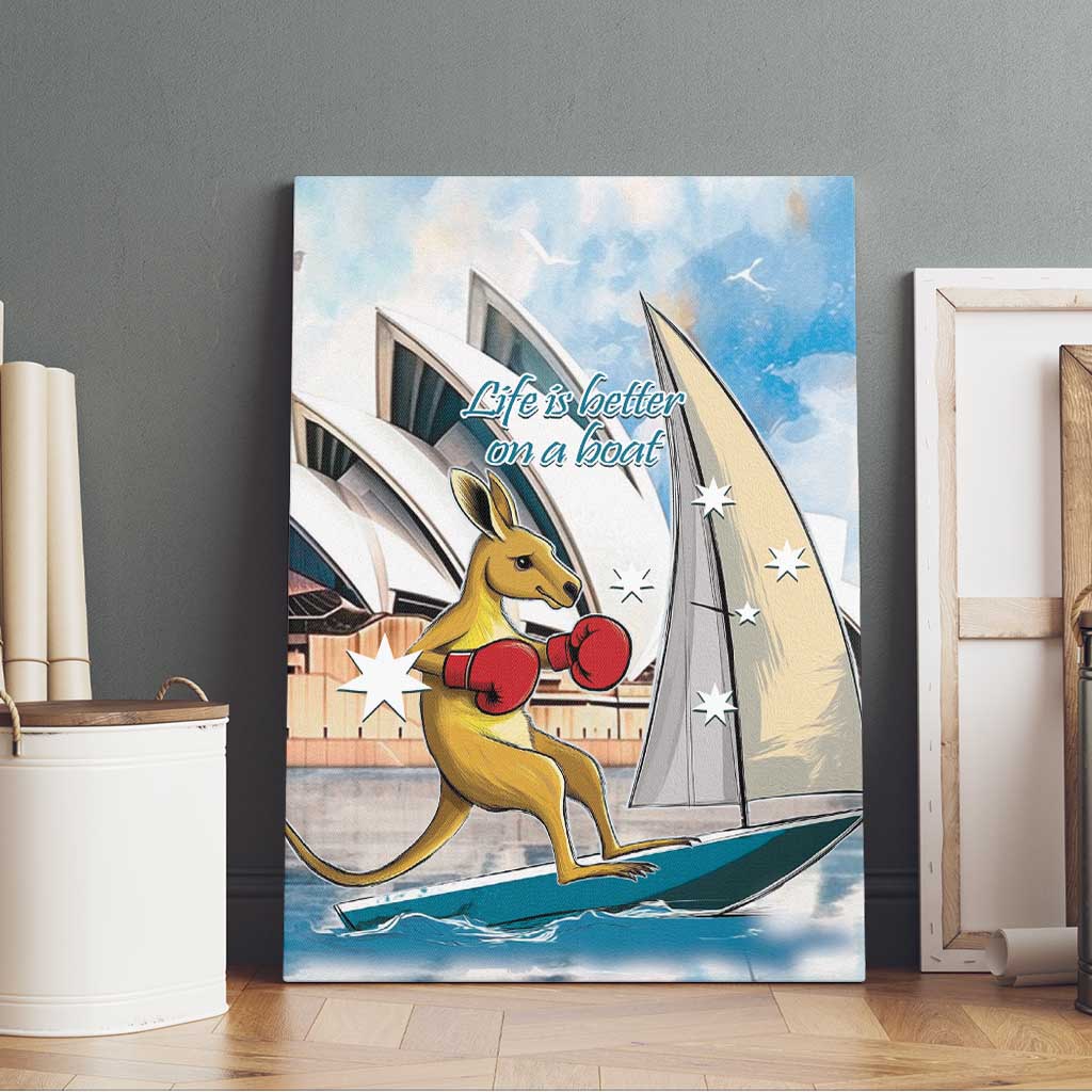 Personalised Australia Sailing Canvas Wall Art Life Is Better On A Boat