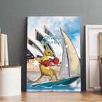 Personalised Australia Sailing Canvas Wall Art Life Is Better On A Boat