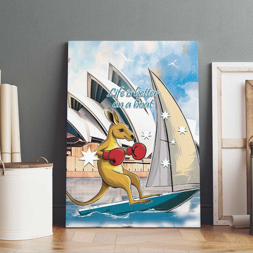Personalised Australia Sailing Canvas Wall Art Life Is Better On A Boat