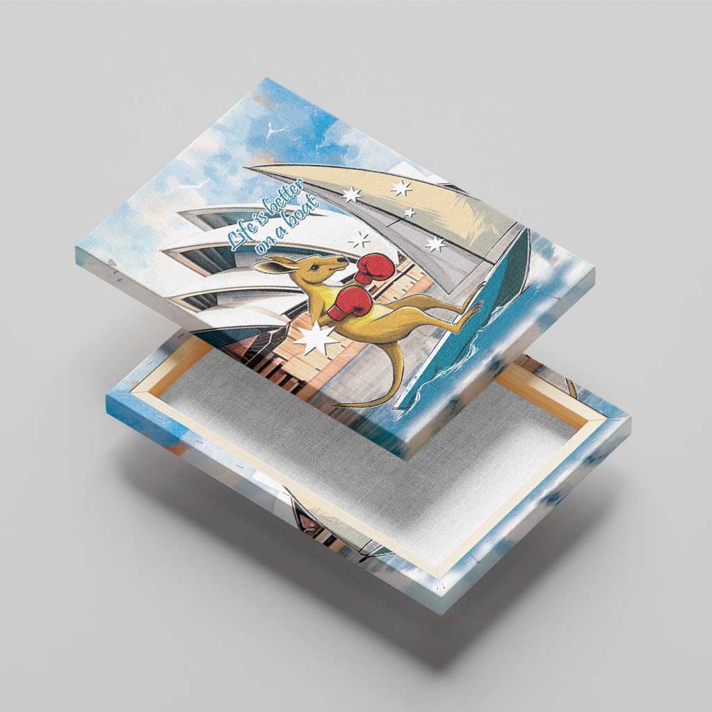 Personalised Australia Sailing Canvas Wall Art Life Is Better On A Boat