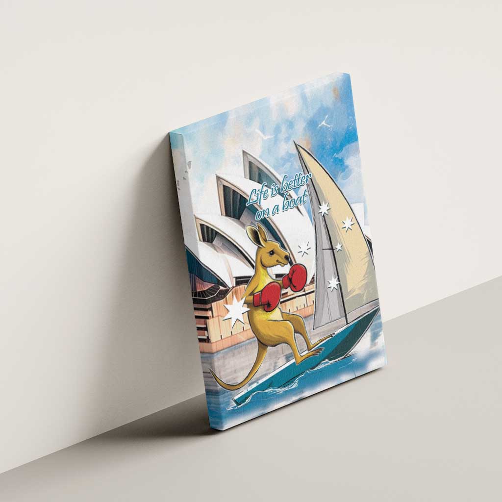 Personalised Australia Sailing Canvas Wall Art Life Is Better On A Boat