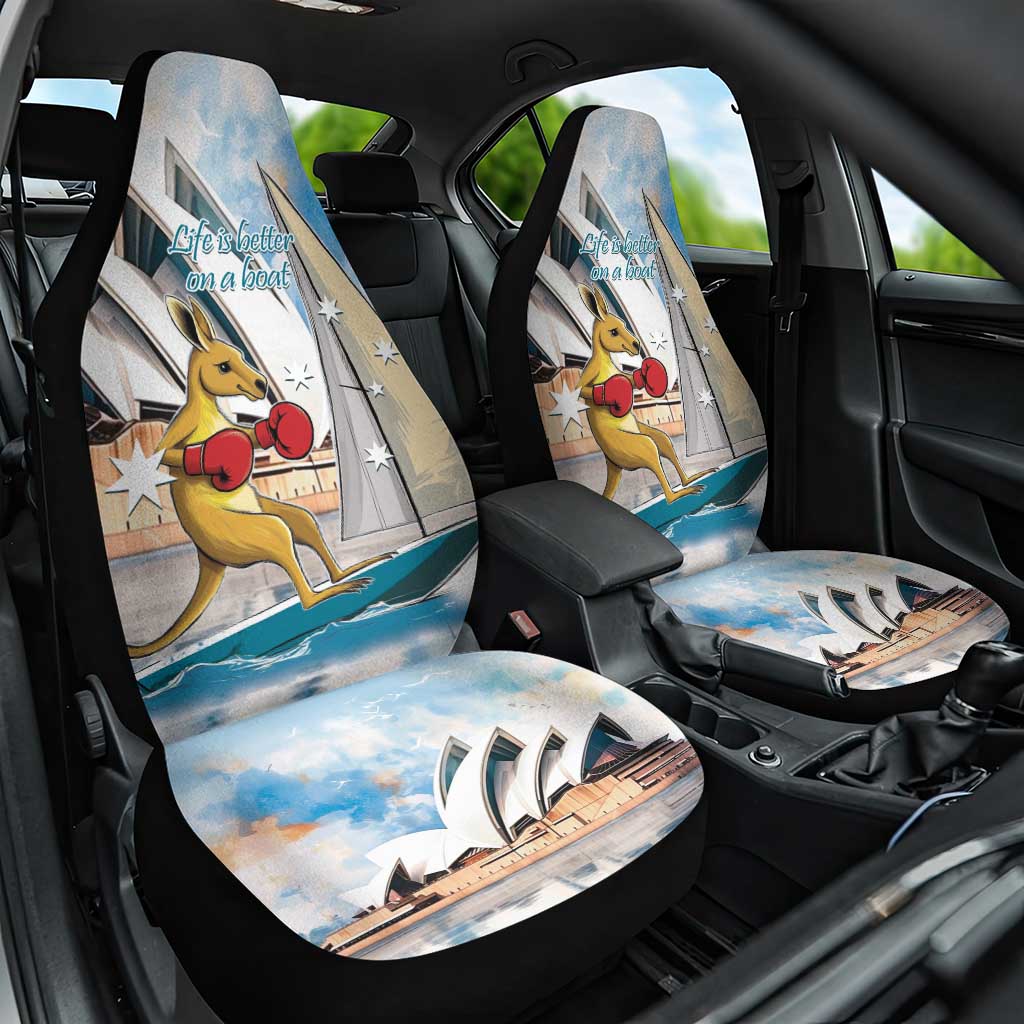 Personalised Australia Sailing Car Seat Cover Life Is Better On A Boat