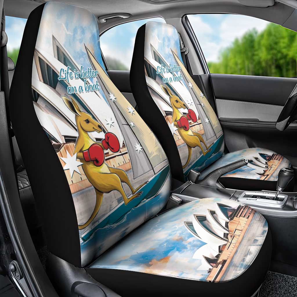 Personalised Australia Sailing Car Seat Cover Life Is Better On A Boat