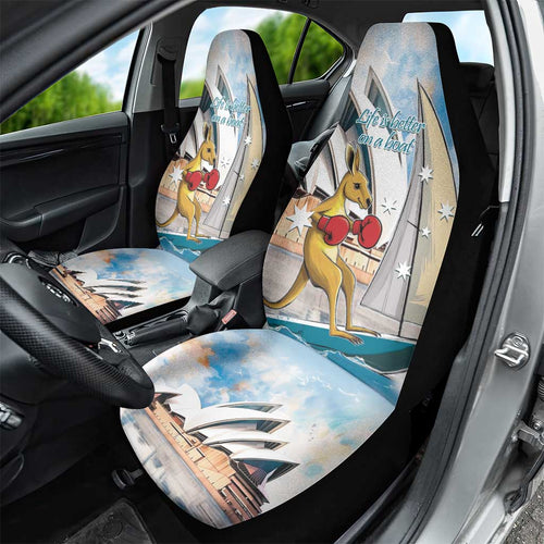 Personalised Australia Sailing Car Seat Cover Life Is Better On A Boat