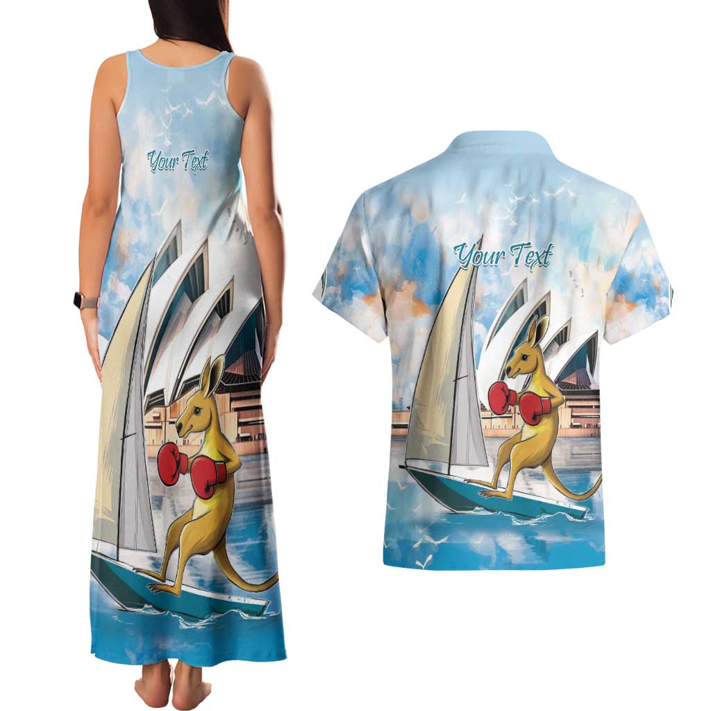 Personalised Australia Sailing Couples Matching Tank Maxi Dress and Hawaiian Shirt Life Is Better On A Boat