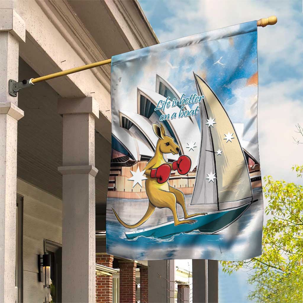 Personalised Australia Sailing Garden Flag Life Is Better On A Boat