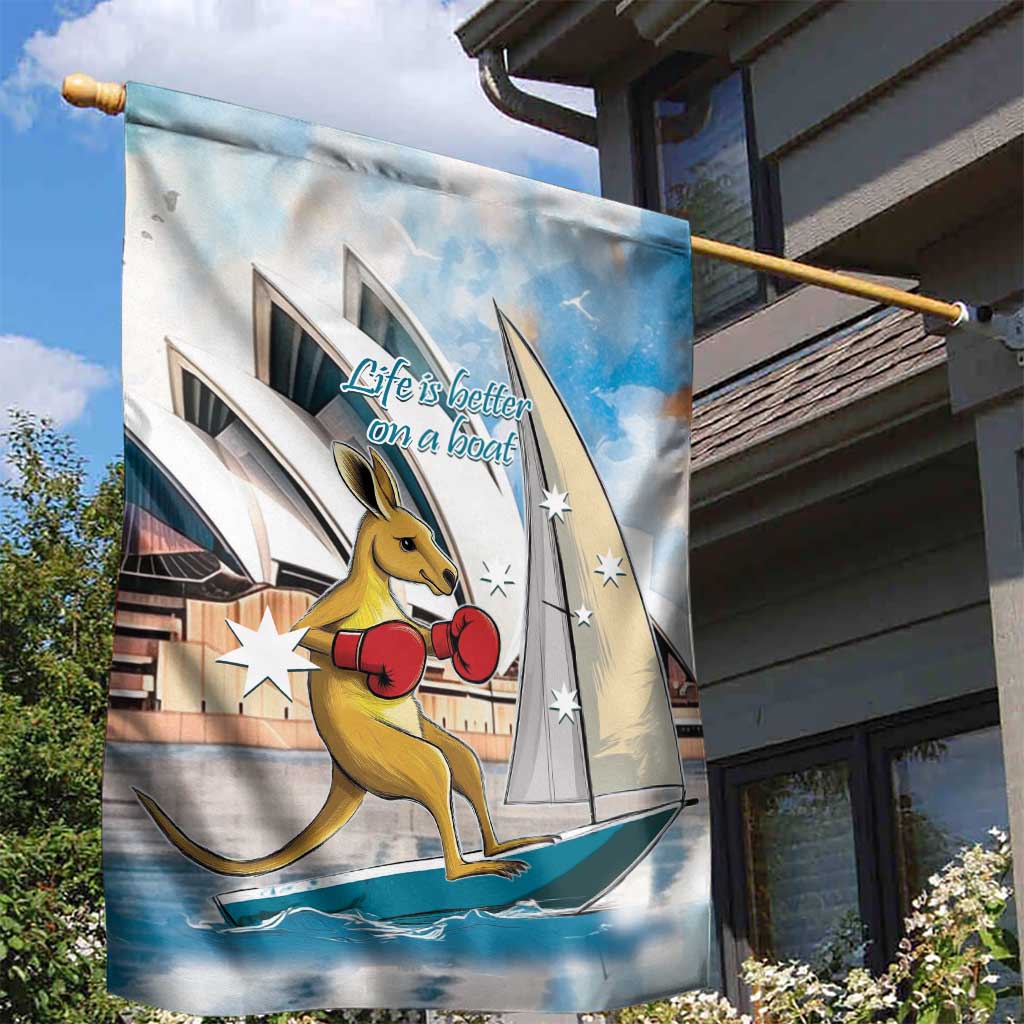 Personalised Australia Sailing Garden Flag Life Is Better On A Boat