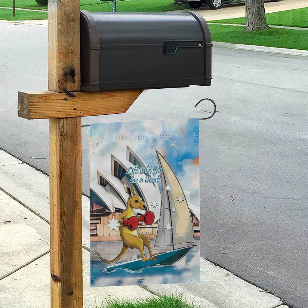 Personalised Australia Sailing Garden Flag Life Is Better On A Boat