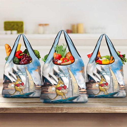 Personalised Australia Sailing Grocery Bag Life Is Better On A Boat