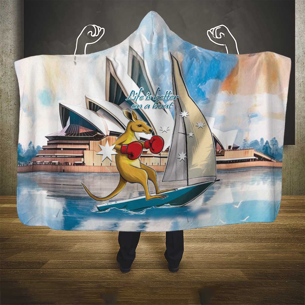 Personalised Australia Sailing Hooded Blanket Life Is Better On A Boat